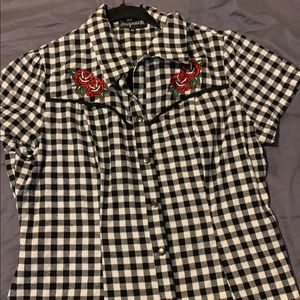 Sourpuss Western Top Roses